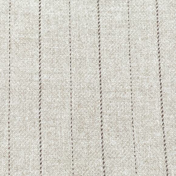 Diega Beige Wide Leg Pinstripe Pull-On Flannel Ankle Length Pants Size Small - Picture 3 of 5